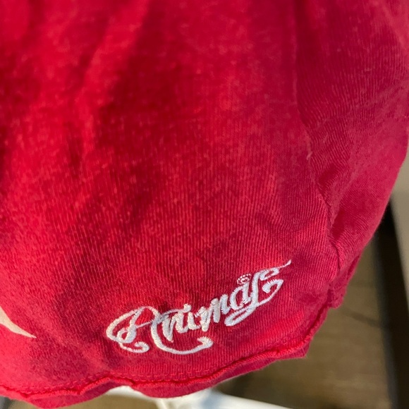 Animal Brand Hawaiian flower short sleeve printed red tee tshirt women’s size L - Picture 2 of 6